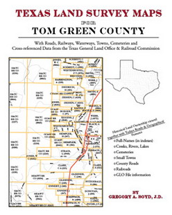 Texas Land Survey Maps for Tom Green County (Paperback)