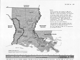 Map Guide To The U.S. Federal Censuses, Louisiana 1810 -1920 Map Packet