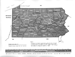 Map Guide To The U.S. Federal Censuses, Pennsylvania 1790 -1920 Map Packet