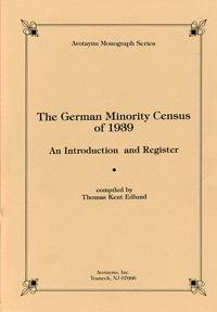 The German Minority Census Of 1939: An Introduction And Register