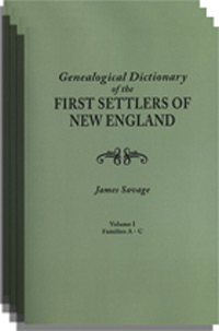 Genealogical Dictionary Of The First Settlers Of New England