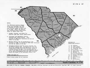 Map Guide To The U.S. Federal Censuses, South Carolina 1790 -1920 Map Packet