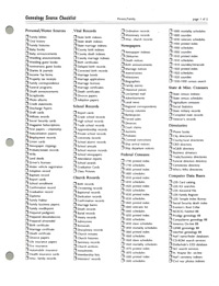 Genealogy Source Checklist 1 Of 2 - Cardstock
