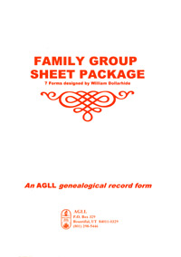 Family Group Sheet Package, 7 Forms