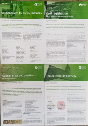 Bundle Of 4 German Research Handy Guides