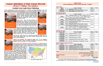 Product Description Flyer: Census Substitutes & State Census Records, 3rd Edition - Aug 2020