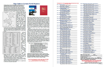 Product Description Flyer: Map Guide to German Parish Registers - Description & Order Form  - FREE PDF - Updated August 16, 2020