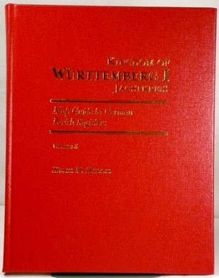 Map Guide to German Parish Registers Vol 5 – Württemberg I - Jagstkreis - Hard Cover