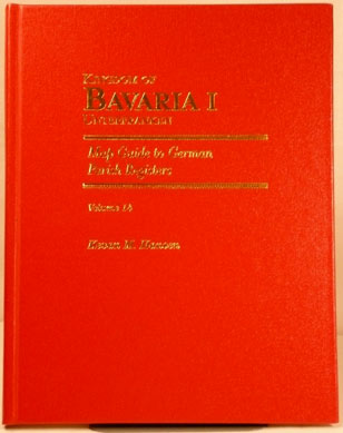 Map Guide to German Parish Registers Vol 14 - Bavaria I - RB Unterfranken - Hard Cover