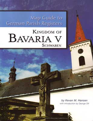 Map Guide to German Parish Registers Vol 18 - Bavaria V - RB Schwaben