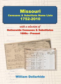 PDF EBook: Missouri Censuses & Substitute Name Lists 1752-2010
