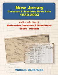 PDF EBook:  New Jersey Censuses & Substitute Name Lists 1630-2003