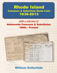 PDF EBook:  Rhode Island Censuses & Substitute Name Lists, 1636-2013