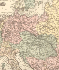 1873 Map of Prussia & Austria