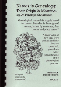Names In Genealogy: Their Origin & Meaning
