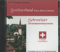 Switzerland Place Name Indexes: Identifying Place Names Using Alphabetical And Reverse Alphabetical Indexes, CD