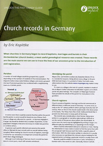 Handy Guide: Church Records in Germany