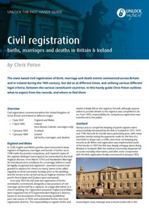 Handy Guide: Civil Registration Births, Marriages and Deaths in Britain and Ireland