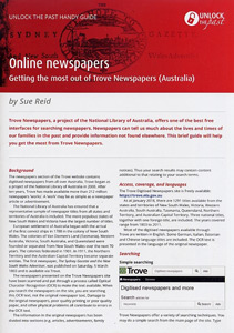 Handy Guide: Online Newspapers, Getting the Most Out of Trove Newspapers (Australia)